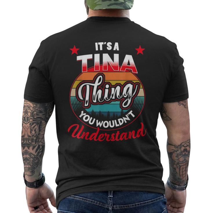 Tina Retro Name  Its A Tina Thing Mens Back Print T-shirt