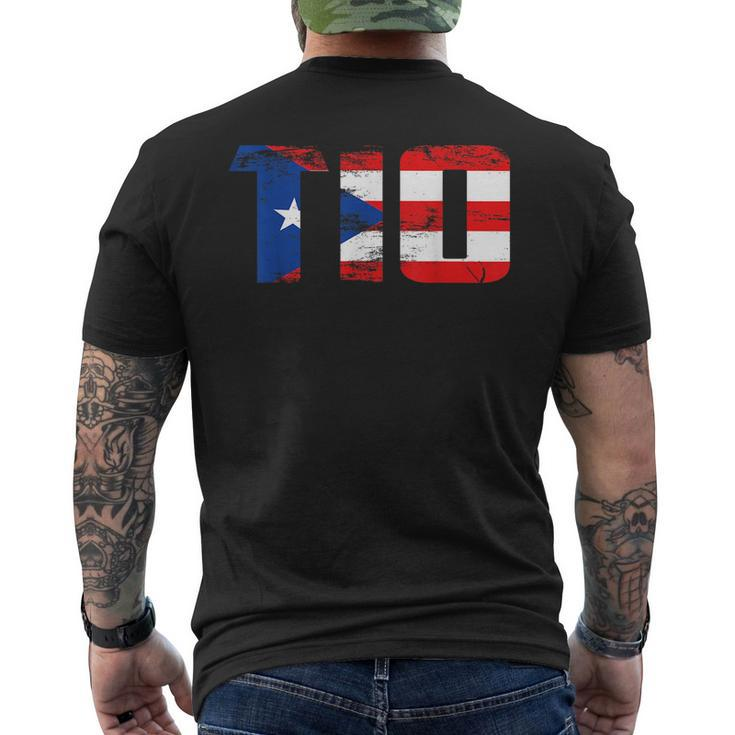 Tio Puerto Rico Flag Pride Fathers Day Puerto Rican Men  Mens Back Print T-shirt