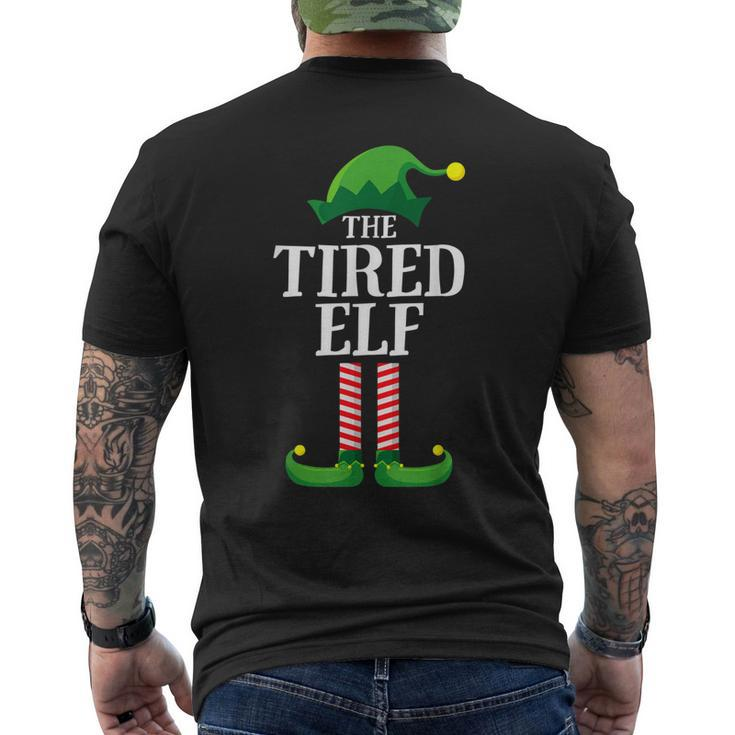 Tired Elf Matching Group Christmas Party Men's T-shirt Back Print