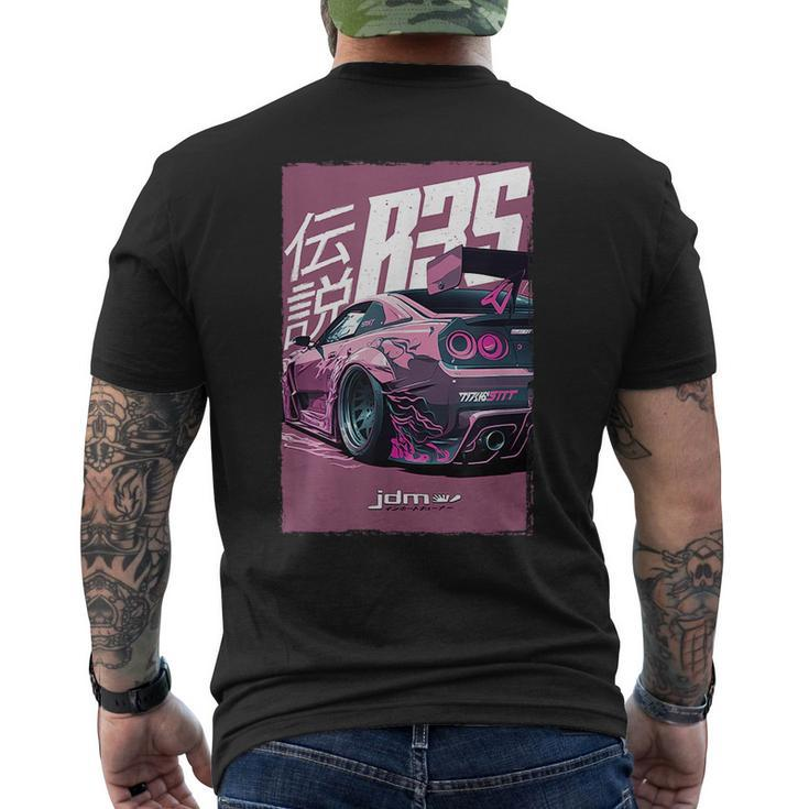 Tokyo Outrun Legendary R35 Jdm Mens Back Print T-shirt