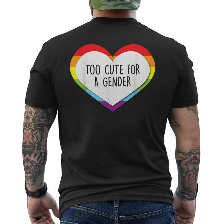 Too Cute For A Gender Mens Back Print T-shirt