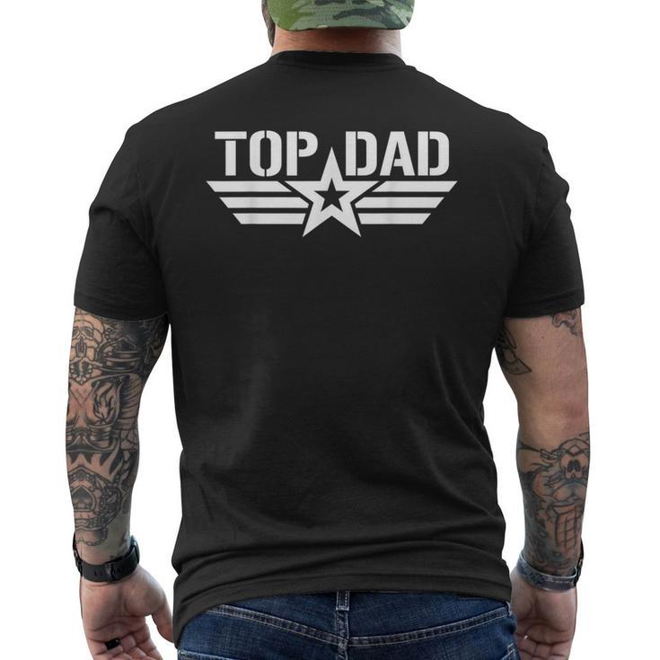 Top Dad Gifts Fathers Day For Daddy Dad Retro Patriotic  Mens Back Print T-shirt