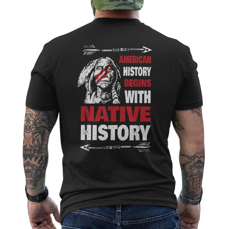 History Native American Men's T-shirt Back Print