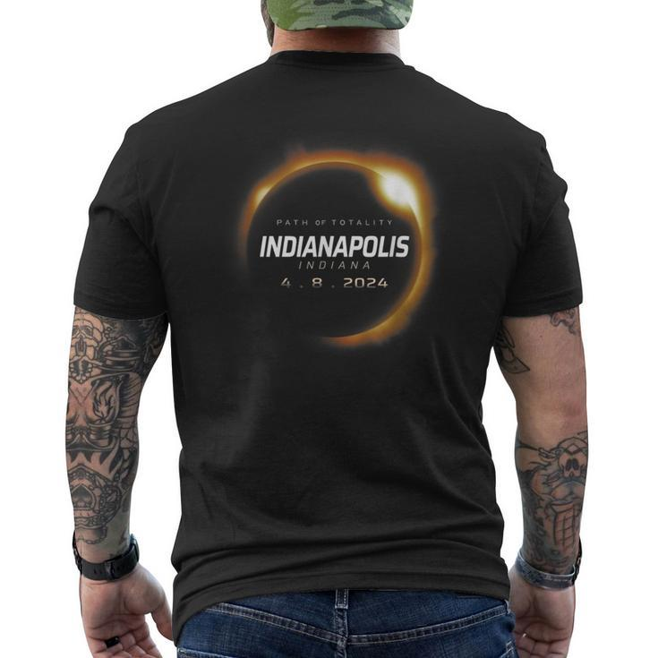Total Solar Eclipse 2024 Indianapolis Indiana April 4 2024 Men's T-shirt Back Print