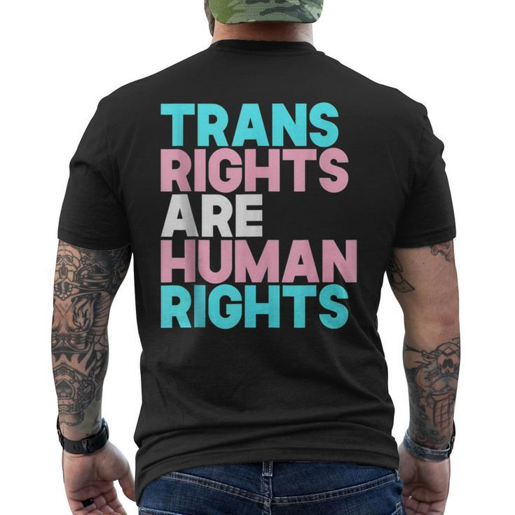 Trans Right Are Human Rights Transgender Lgbtq Pride Mens Back Print T-shirt