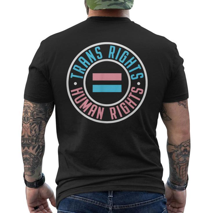 Trans Rights Are Human Rights Transgender Pride Lgbtq Ally Mens Back Print T-shirt