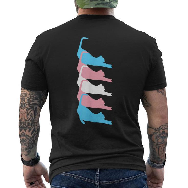 Transgender Flag Trans Pride Cat Lover Ftm Mtf  Mens Back Print T-shirt