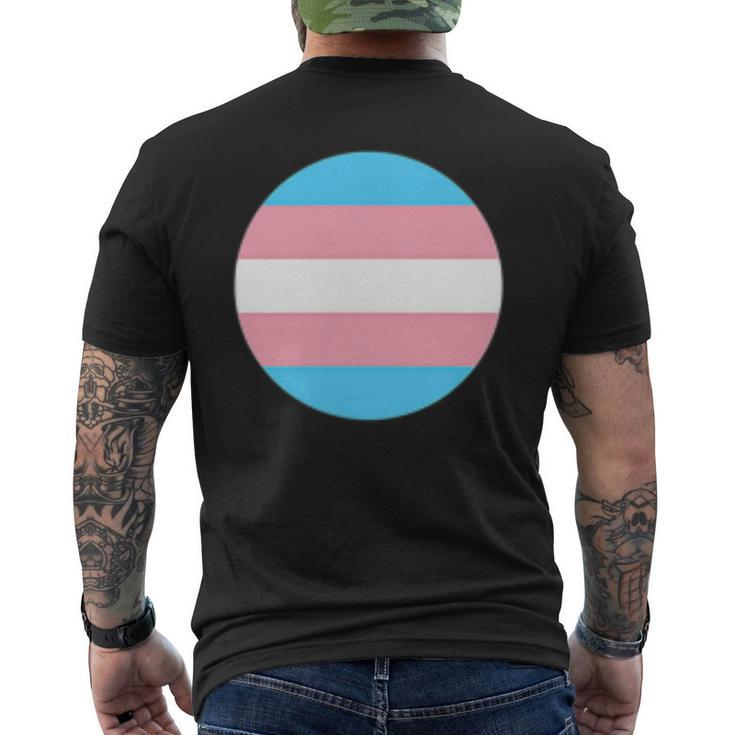 Transgender Pride Flag Circle Discreet Trans Lgbtq Ftm Mtf  Mens Back Print T-shirt