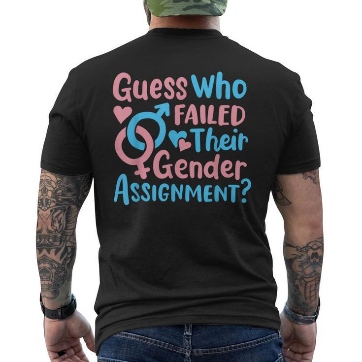 Transgender Trans Pride Gender Identity Lgbtq Transsexual Mens Back Print T-shirt