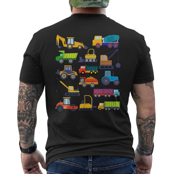 Truck Lover Boys Truck Construction Bulldozer Truck Men's T-shirt Back Print