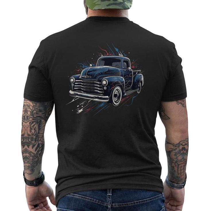 Truck Vintage Old Classic School American Pickup Retro Farm Men's T-shirt Back Print