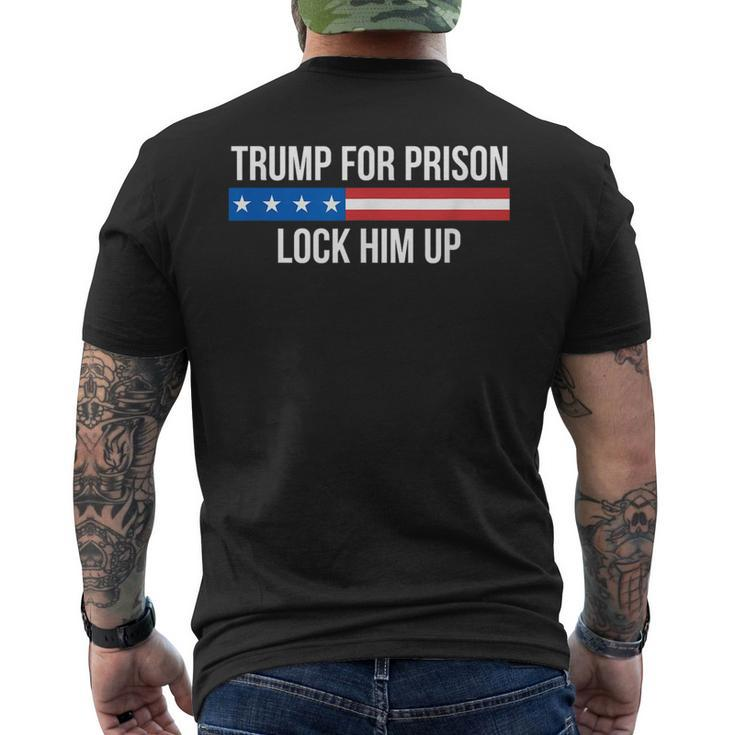 Trump For Prison Lock Him Up Men's T-shirt Back Print