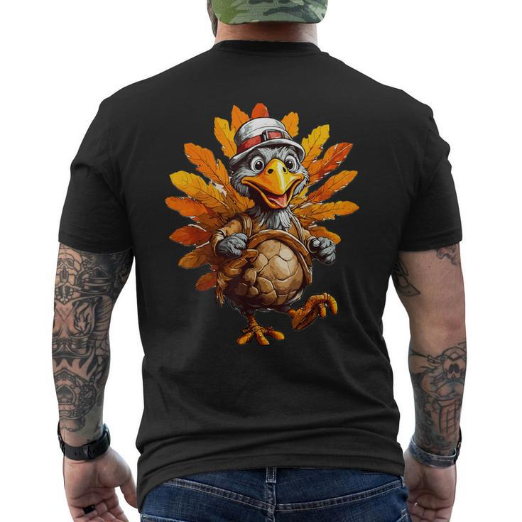 Turkey Day Happy Thanksgiving Family Dinner Men's T-shirt Back Print