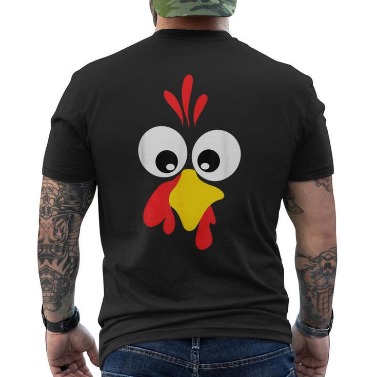 Turkey Face Pilgrim Thanksgiving Matching Family Costume Kid Men's T-shirt Back Print