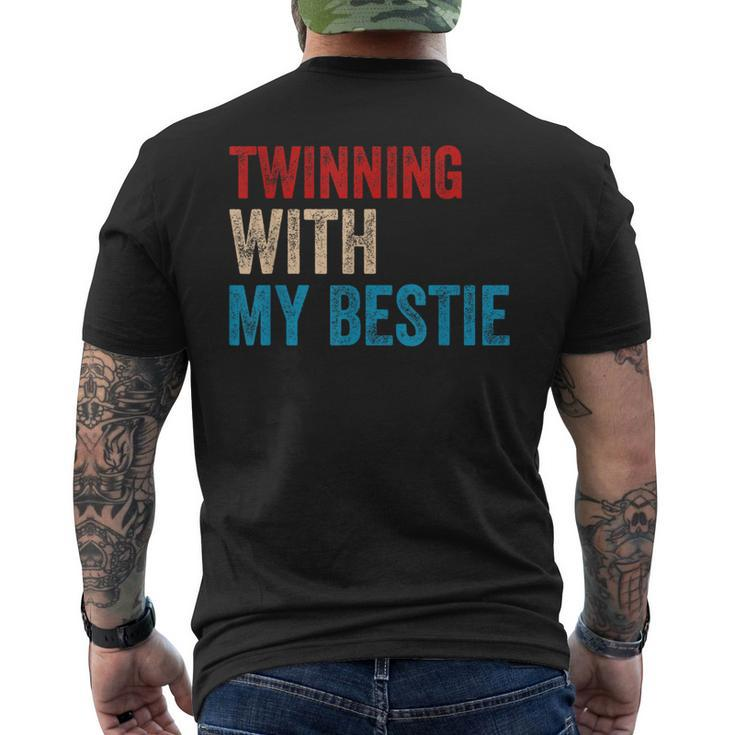 Twinning With My Bestie Boy Spirit Week Twin Day Best Friend Men's T-shirt Back Print