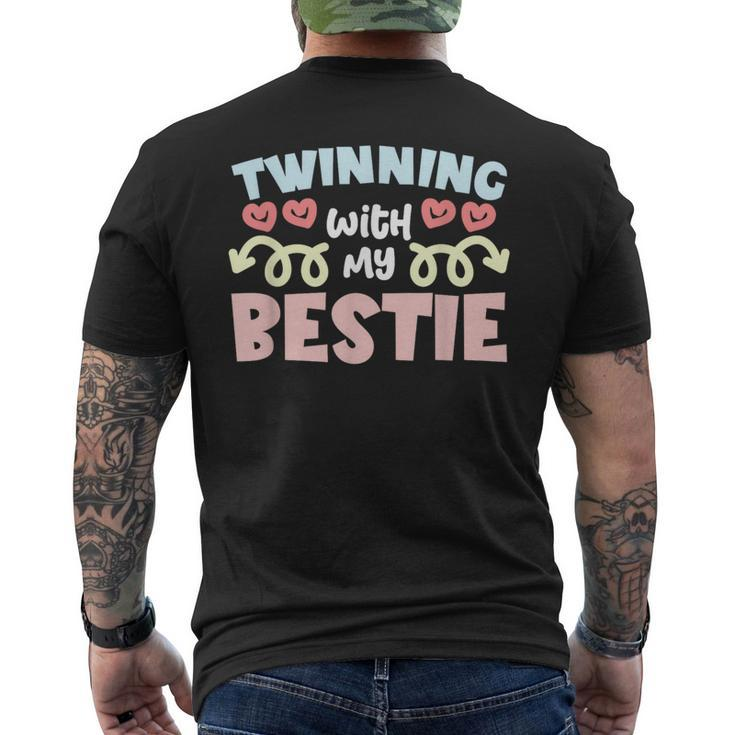Twinning With My Bestie Spirit Week Twin Day Best Friend Men's T-shirt Back Print