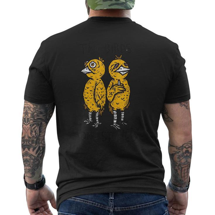 Two Birds One Stoneds Men's Back Print T-shirt