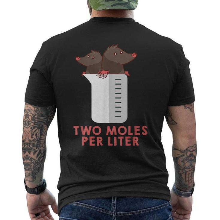 Two Moles Per Liter Chemistry Science Men's T-shirt Back Print