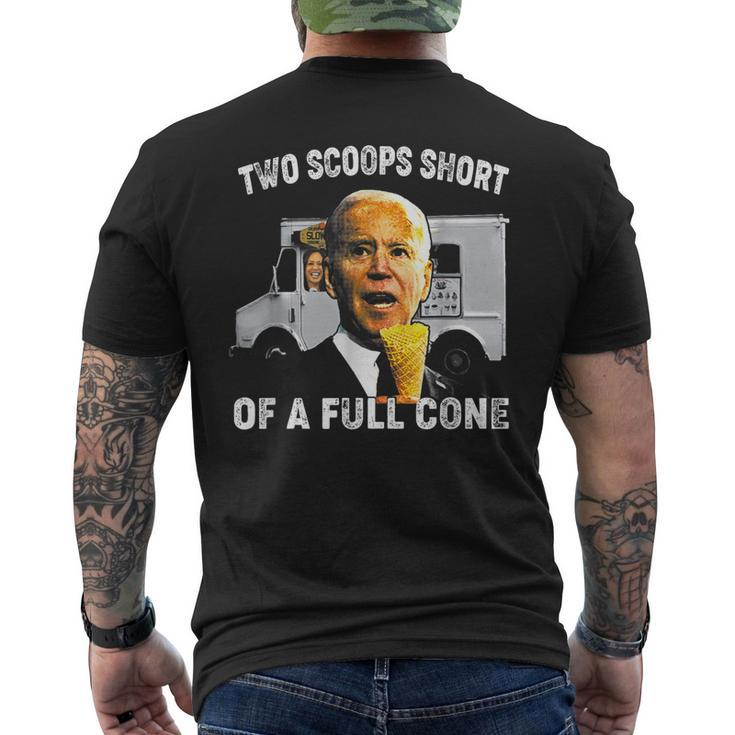 Two Scoops Short Of A Full Cone Biden Men's Back Print T-shirt