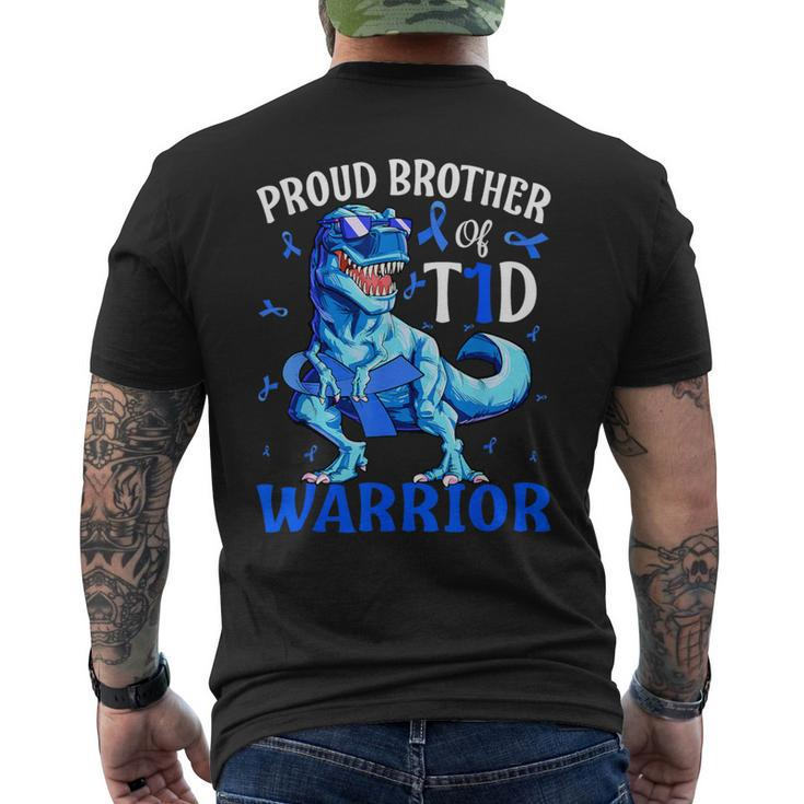 Type 1 Diabetes Proud Brother Of A T1d Warrior Men's T-shirt Back Print