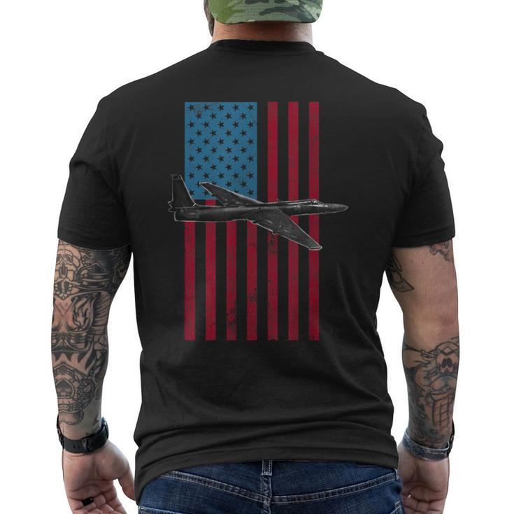U-2 Dragon Lady Usa American Flag Military Men's T-shirt Back Print