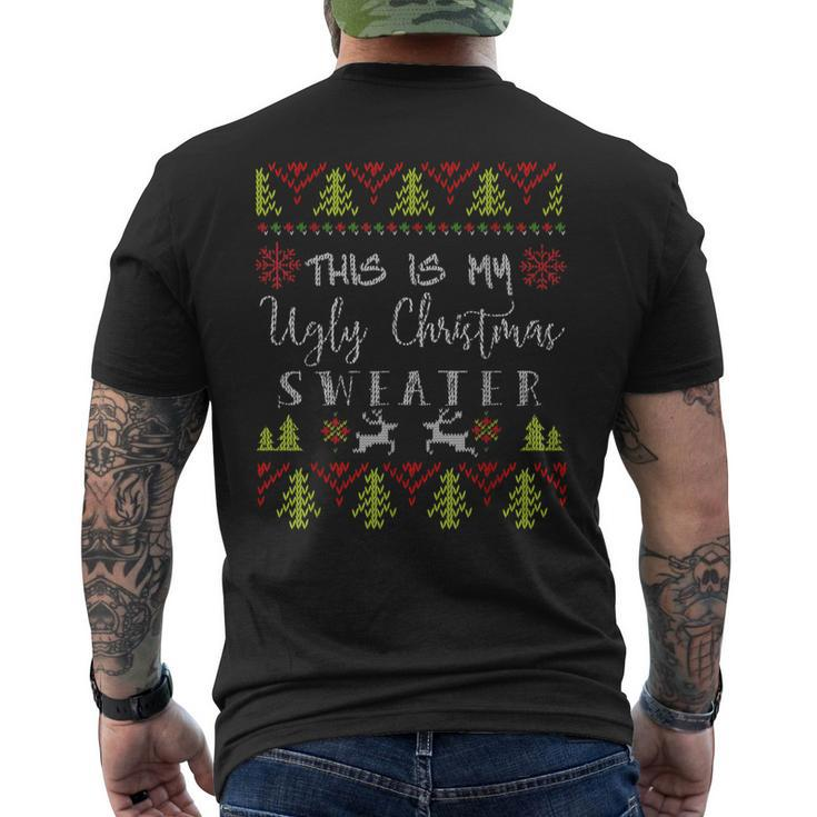 This Is My Ugly Christmas Sweater Party Men's T-shirt Back Print