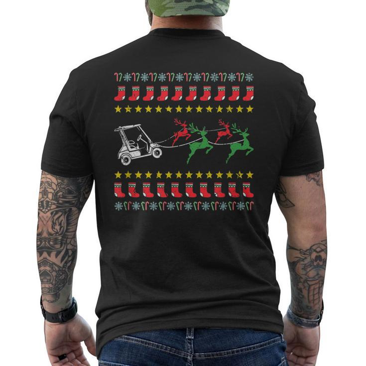Ugly Christmas Sweater For Golfer Golf Men's T-shirt Back Print