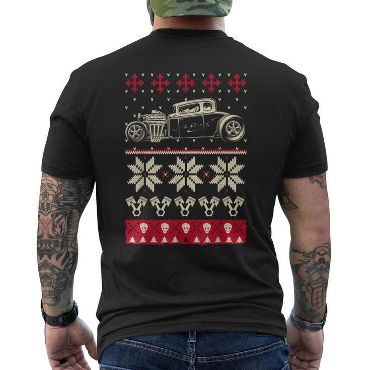 Ugly Hot Rod Christmas Sweater Men's T-shirt Back Print