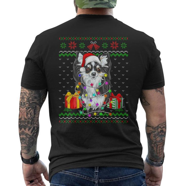 Ugly Sweater Christmas Lights Chihuahua Dog Puppy Lover Men's T-shirt Back Print