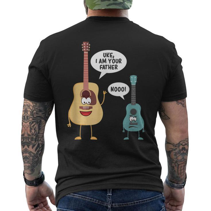 Uke I Am Your Father Ukulele Guitar Music Men's Back Print T-shirt
