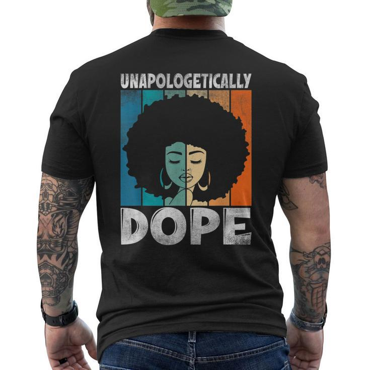 Unapologetically Dope Afro Diva Black History Honor & Pride  Mens Back Print T-shirt