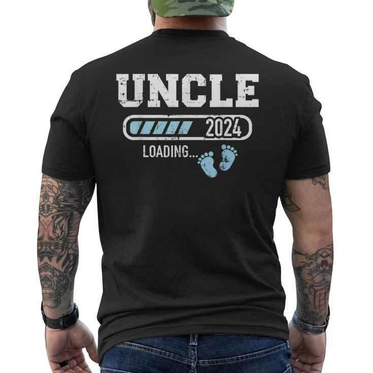 Uncle 2024 Loading For Pregnancy Announcement  Mens Back Print T-shirt