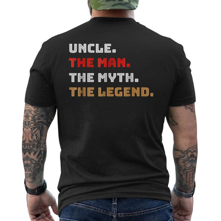Uncle The Man Myth Legend Father Dad Daddy Men's Back Print T-shirt