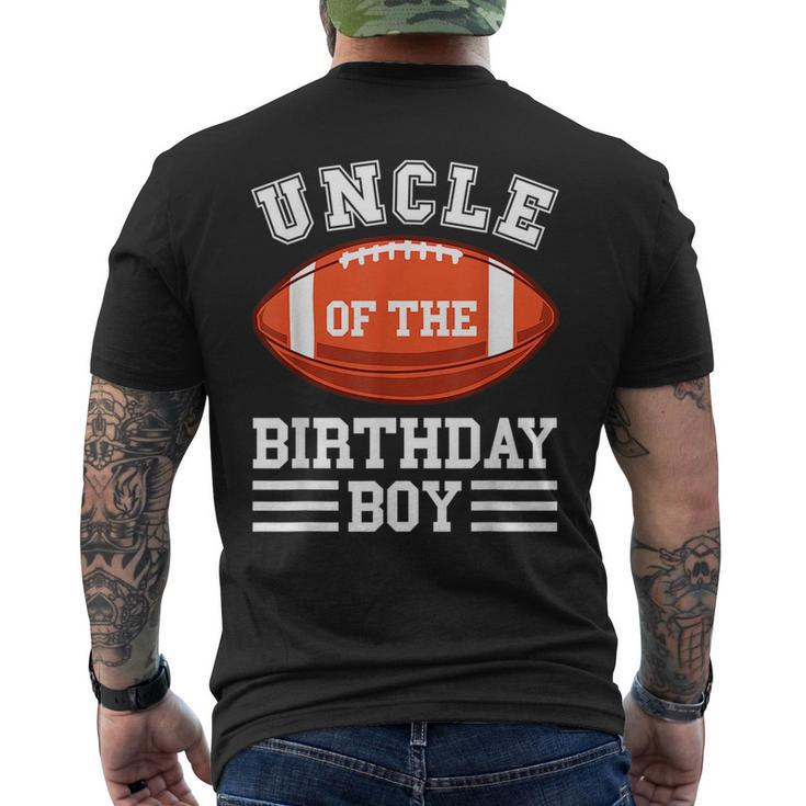 Uncle Of The Birthday Boy Football Birthday Matching Mens Back Print T-shirt