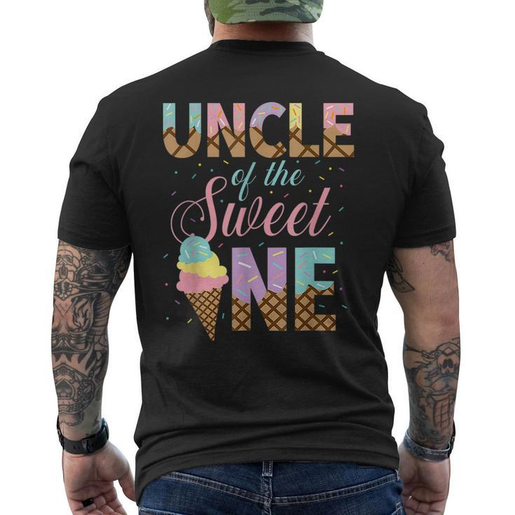 Uncle Of The Sweet One Ice Cream 1St First Birthday Family  Mens Back Print T-shirt