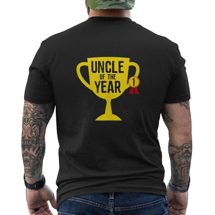 Uncle Of The Year Worlds Best Award Gift Apparel  Mens Back Print T-shirt