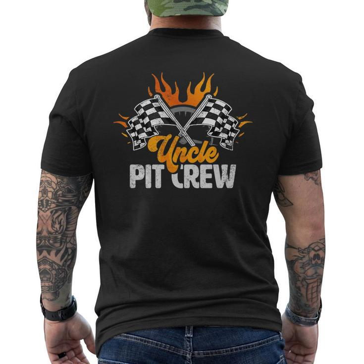 Uncle Pit Crew Race Car Birthday Party Racing Family Funny Gifts For Uncle Mens Back Print T-shirt