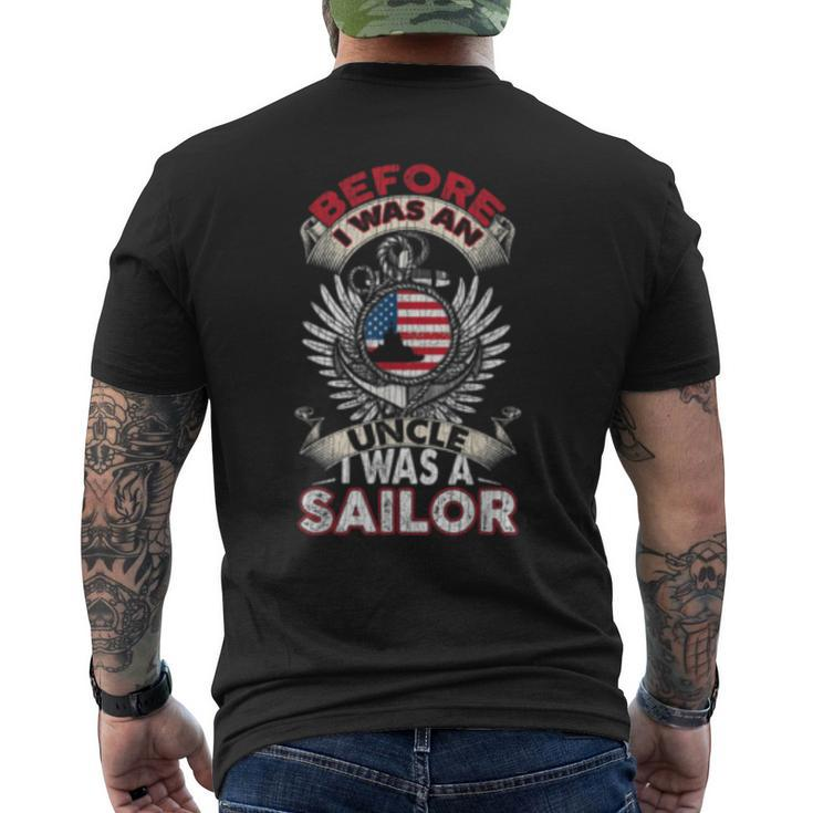Before I Was An Uncle I Was A Sailor Us Navy Veteran Men's Back Print T-shirt