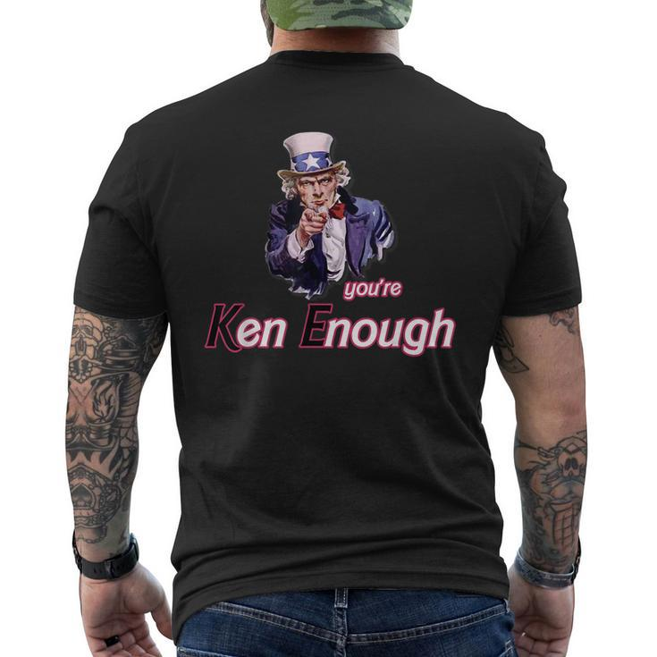 Uncle Sam Enough I Am Enough I'm Ken I Am Ken Kenenoug Men's T-shirt Back Print