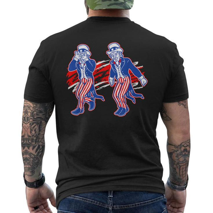 Uncle Sam Griddy 4Th Of July Independence Day Men's Crewneck Short Sleeve Back Print T-shirt