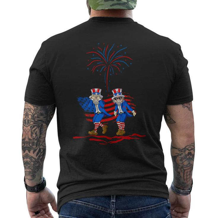 Uncle Sam Griddy Dance 4Th Of July Independence Day Men's Back Print T-shirt