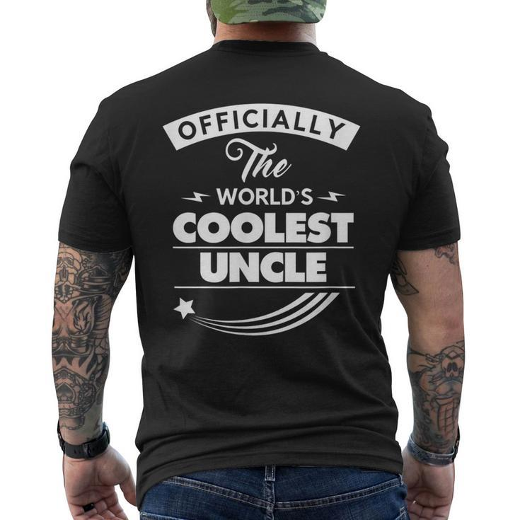 Uncle  Worlds Coolest Uncle  Mens Back Print T-shirt
