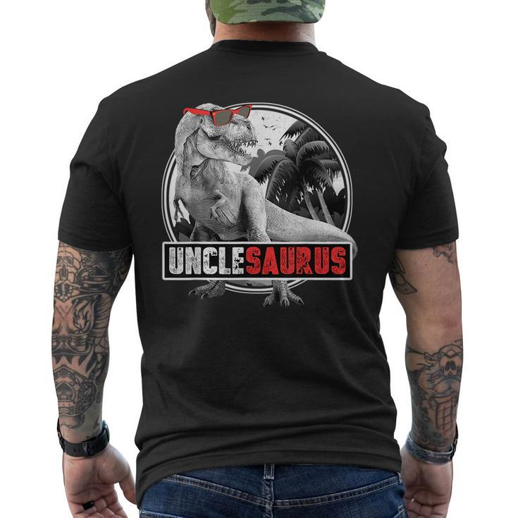 Unclesaurus  T Rex Dinosaur Uncle Saurus Matching  Mens Back Print T-shirt