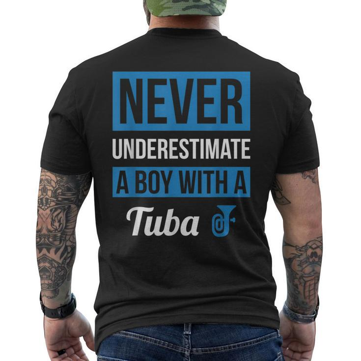 Never Underestimate A Boy With A Tuba Men's T-shirt Back Print
