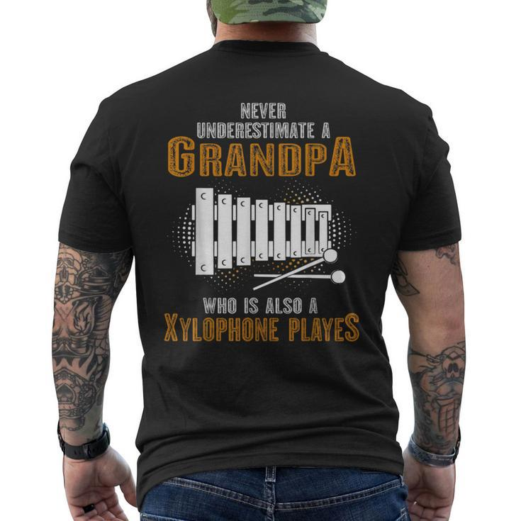 Never Underestimate Grandpa Who Is Also A Xylophone Player Men's T-shirt Back Print