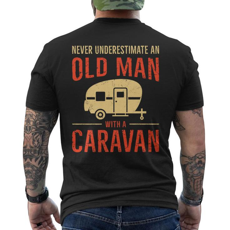 Never Underestimate An Old Man With A Caravan Men's T-shirt Back Print