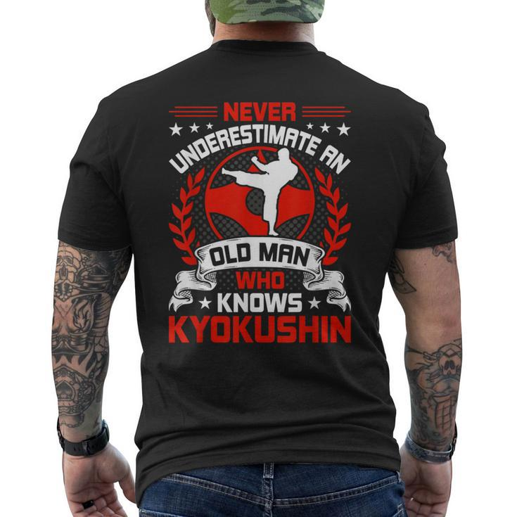 Never Underestimate An Old Man Who Knows Kyokushin Men's T-shirt Back Print