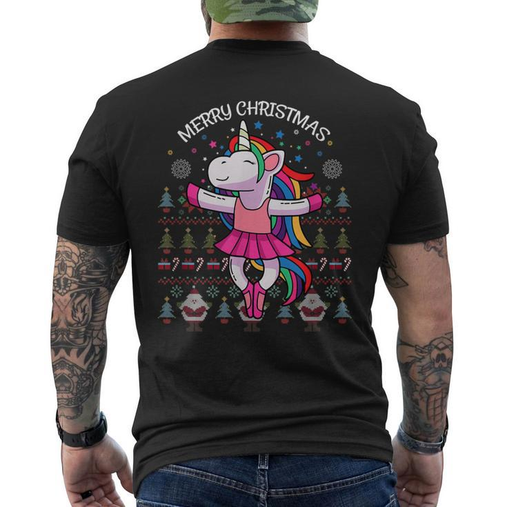 Unicorn Ugly Christmas Sweater For X-Mas Men's T-shirt Back Print