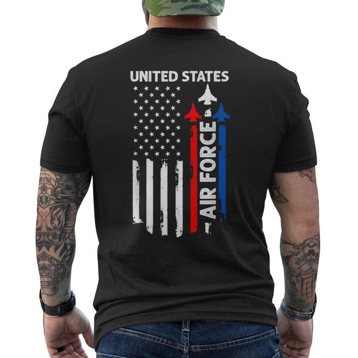 United States Air Force American Usa Flag July 4Th Patriotic Men's T-shirt Back Print