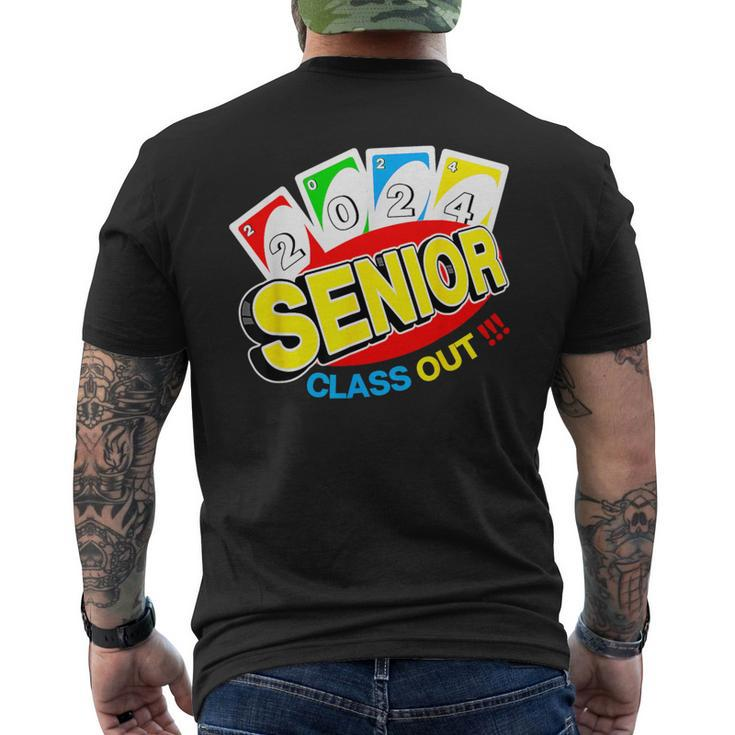 Uno Out Senior 2024 Graduation Class Of 2024 Uno Lover Men's T-shirt Back Print